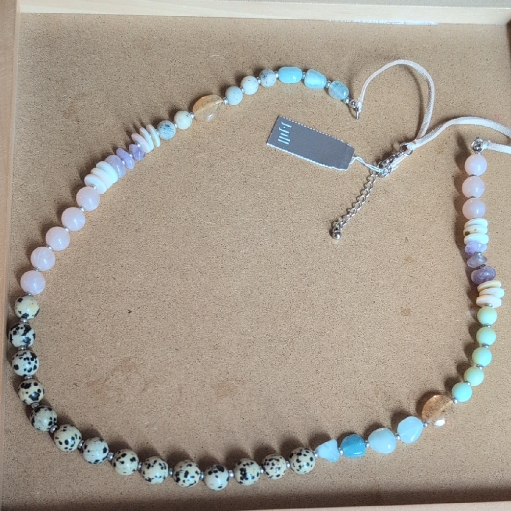 J. Jill Multicolor Dalmation Stone Necklace